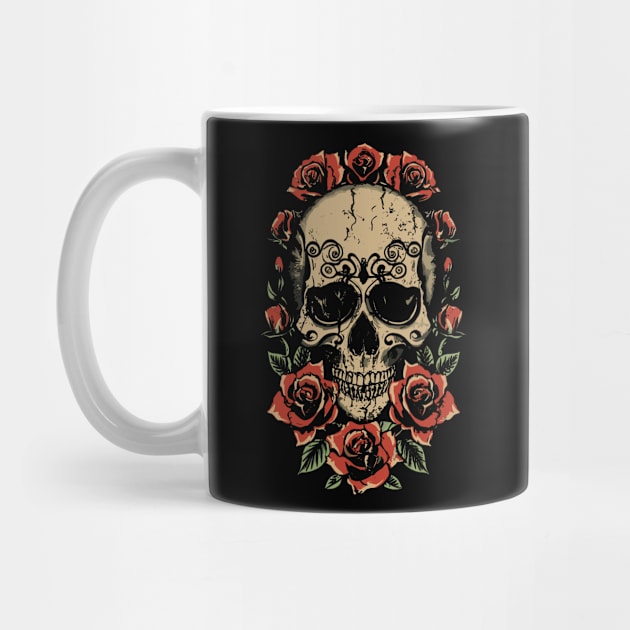 skull and roses by bmron